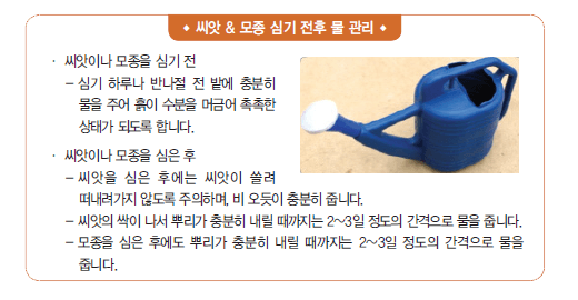 물을 좋아하는 성질도 채소마다 다르다!